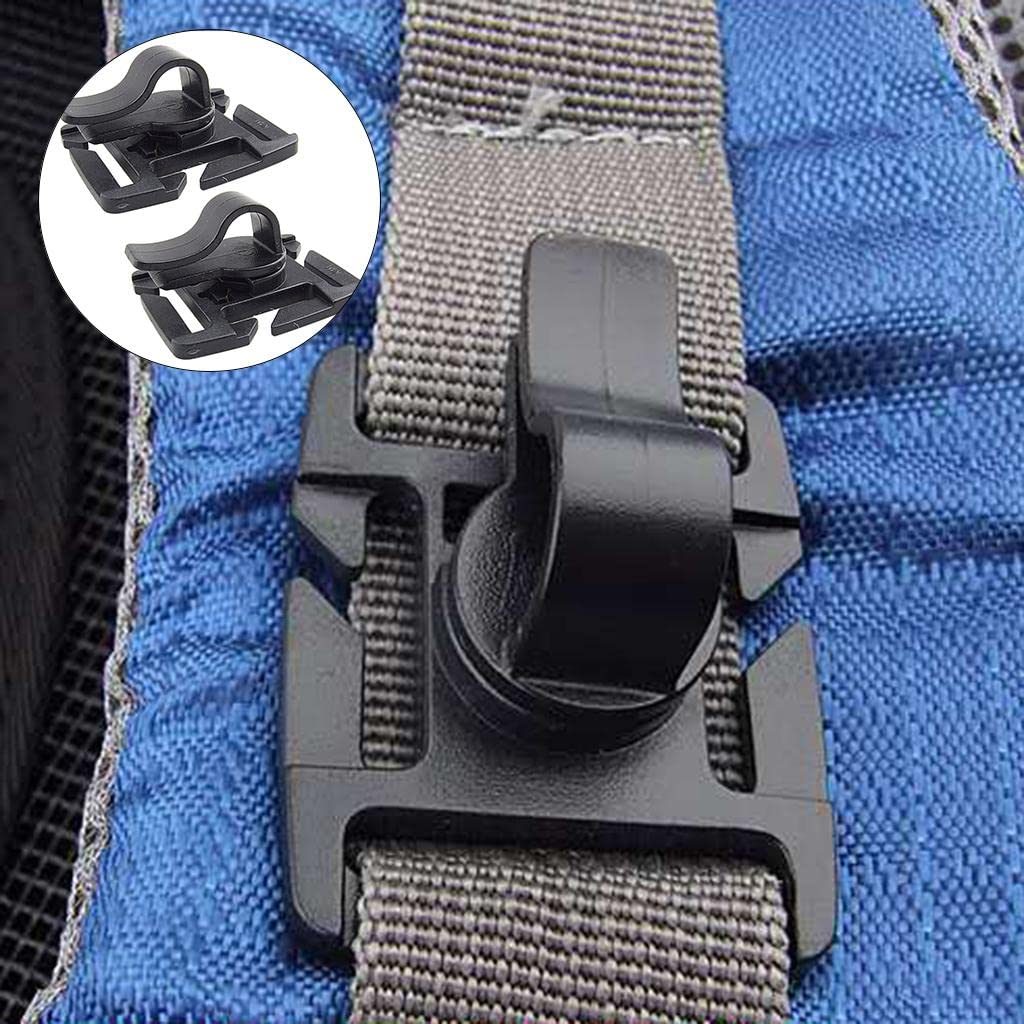 MERISHOPP 2X Water Tube Clip Hose Clamp Rotation Buckle for Webbing Hydration Bladder Sporting Goods | Outdoor Sports | Camping & Hiking | Hiking Backpacks | Hydration Packs-image-25