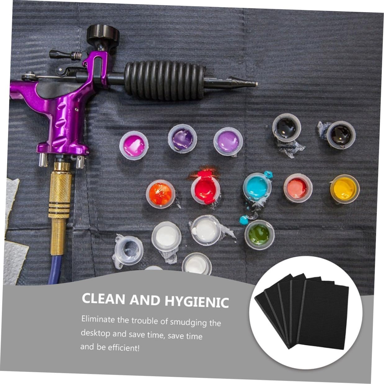 Alipis Tovagliette per Nail Art Morbide e Inodori 125 Pezzi Monouso in Carta Nera Assorbono Polvere e Acqua per Casa e Saloni di Manicure