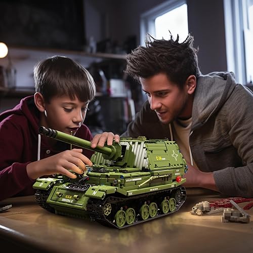 Miniatura 7 de JMBricklayer Juguetes de construcción de destructor de tanques militares, camiones de batalla del ejército de la Segunda Guerra Mundial para