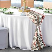 Vista 4 de Merry Christmas Party Table Runner Fall Table Runners for Dining Table Decor Christmas Table Runner 108 Inches Long