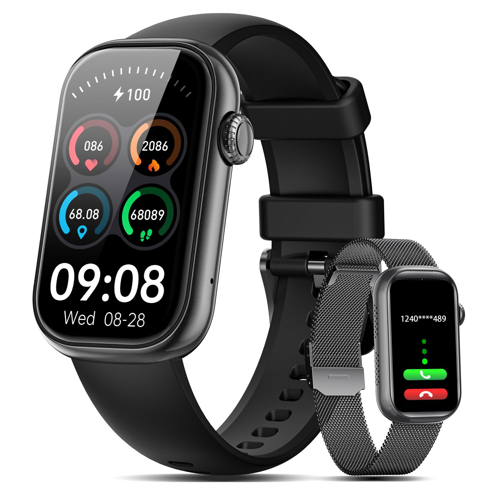 Smart Watches for Men Women Answer Make Call 1 47 Touch Screen Fitness Tracker Sleep Tracker Calories Burned