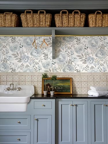 Miniatura 2 de Orainege Papel tapiz floral autoadhesivo de 17.3 x 118.1 pulgadas, papel de contacto bohemio, papel de contacto decorativo, extraíble, para