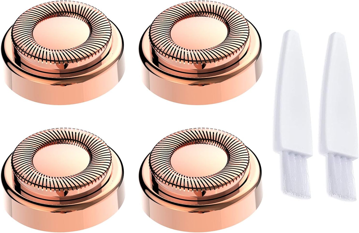 LinMei Facial Hair Remover Replacement Heads Compatible with Gen 1 Finishing Touch Flawless Facial Hair Removal Tool for Women Rose Gold Plated Blades with Cleaning Brush 2pcs (4 PCS, Rose Gold) LinMei Facial Hair Remover Replacement Heads Compatible with Gen 1 Finishing Touch Flawless Facial Hair Removal Tool for Women Rose Gold Plated Blades with Cleaning Brush 2pcs (4 PCS, Rose Gold)