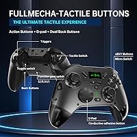Vista 4 de hosowe Wireless Mobile Gaming Controller Compatible for PC/Switch/Android/iOS, Interactive Screen PC Controller with Programmable, Hall Effect