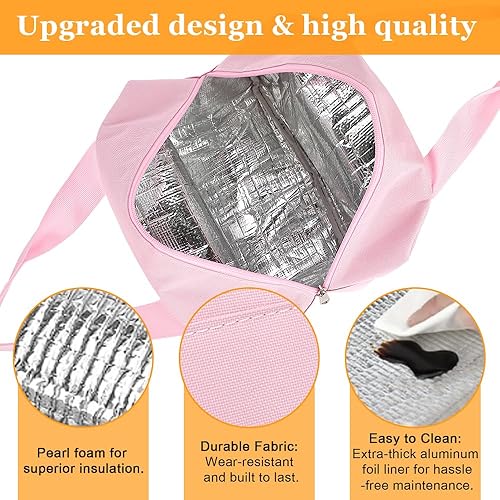 Miniatura 3 de Bolsa de almuerzo reutilizable con aislamiento térmico para adultos, resistente al agua, bolsa de almuerzo para mujereshombres, trabajo, picnic,