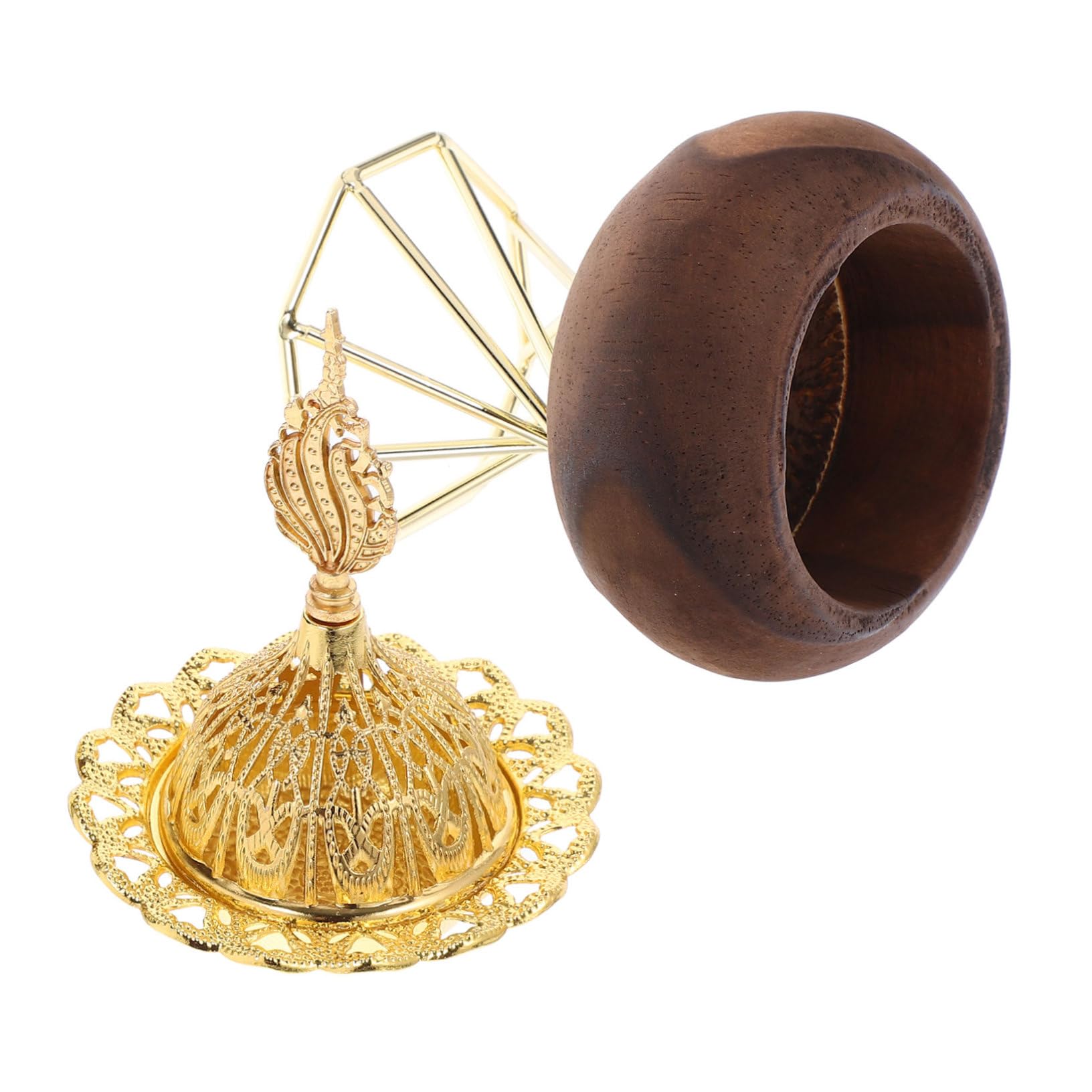 OUNONA 5 Stück Räuchergefäß mit Holz und Metallständer Eleganter Duftlampe Halter für Räucherstäbchen Stilvolle Tischdeko für Schlafzimmer Büro Meditationsraum und Wohnzimmer