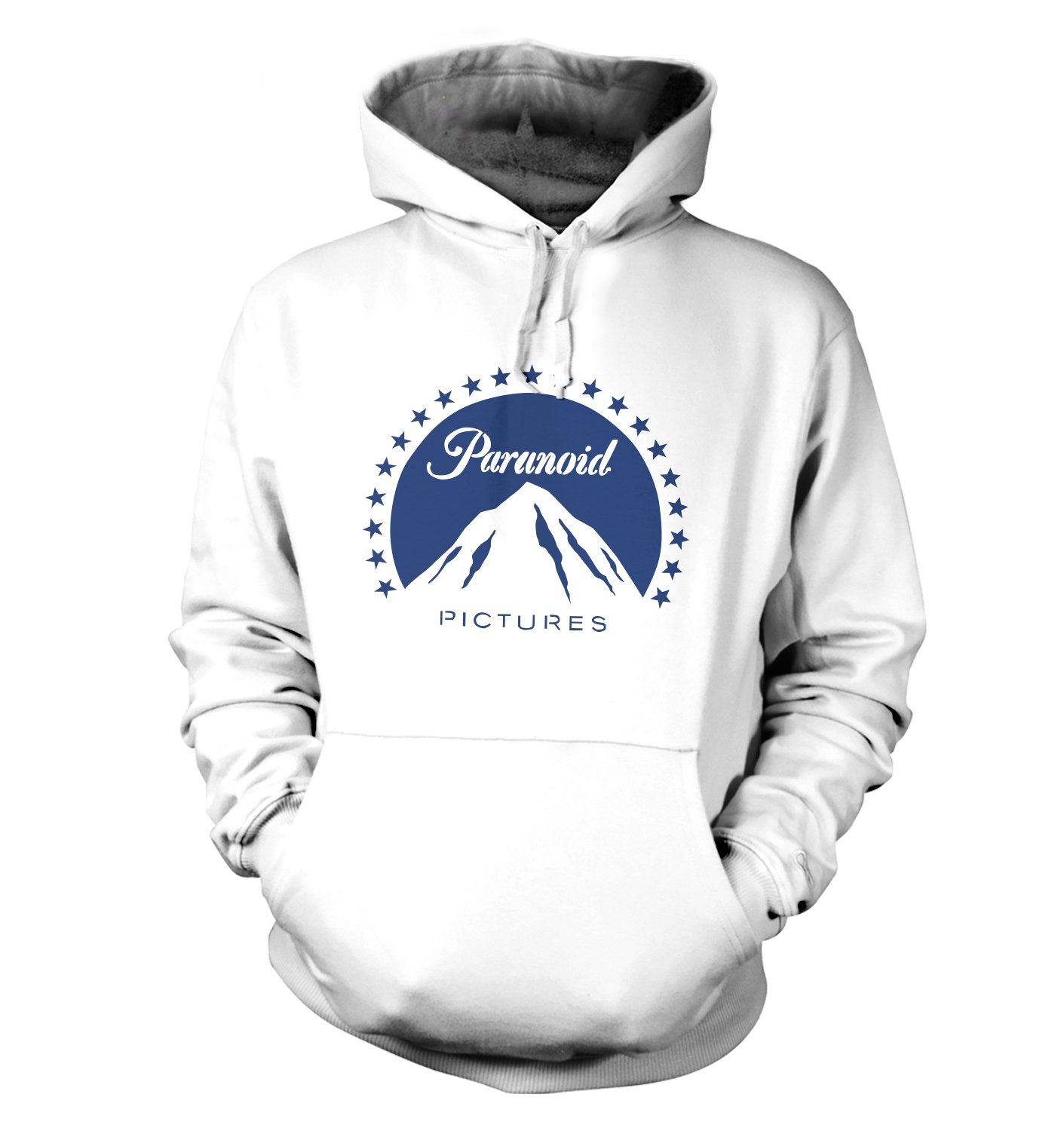 Banksy Paranoid Pictures Hoodie - Arctic White Medium (36")