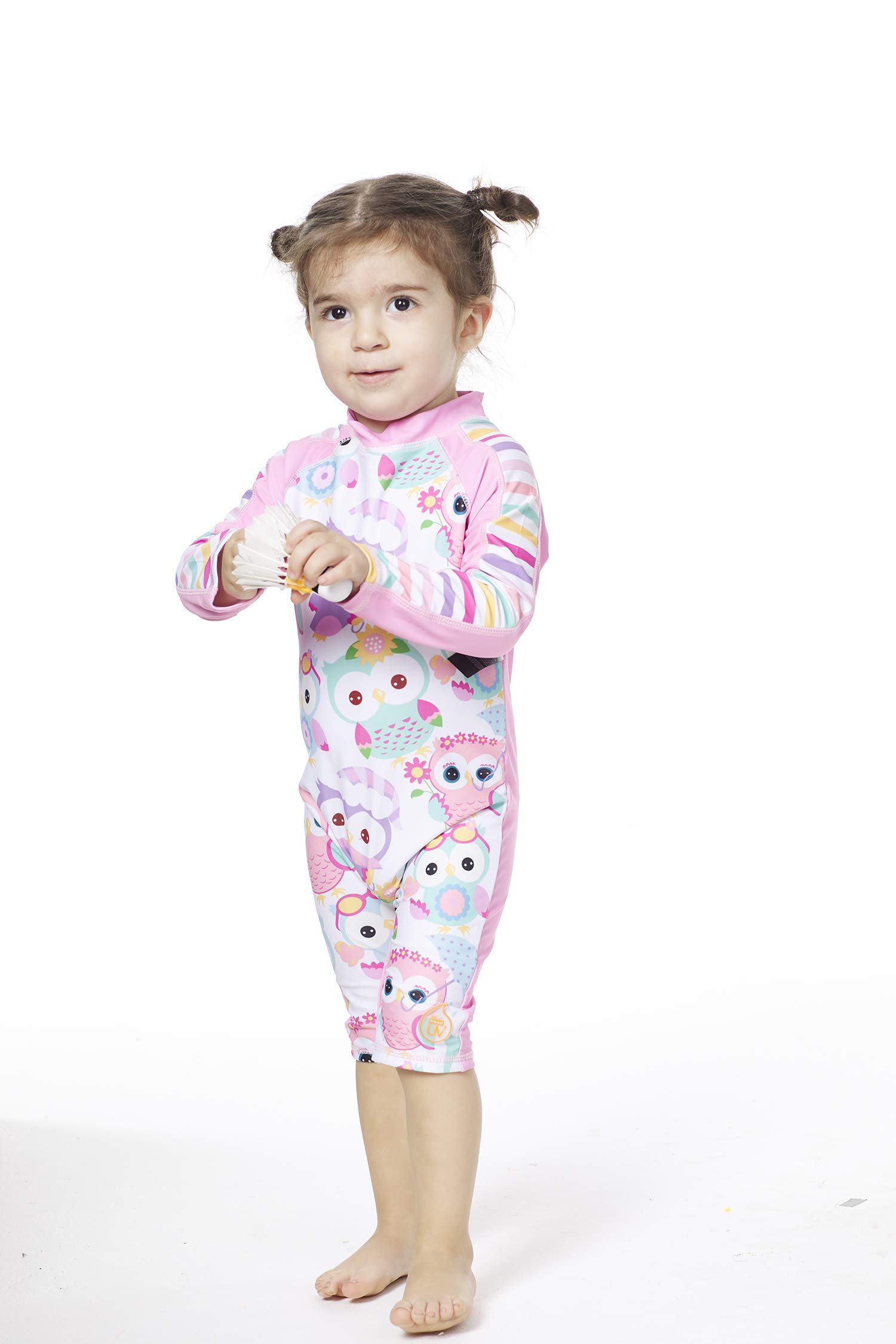 BONVERANO Bébé Maillot de Bain Une pièce à Manches Longues pour bébés Filles Protection UV 50+ One Zip