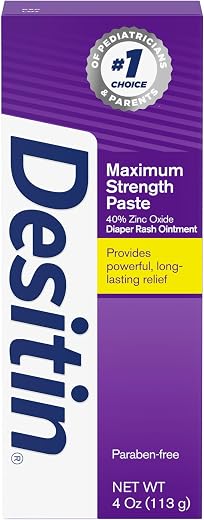 Desitin Baby Diaper Rash Maximum Strength Original Paste, 4 Oz Tube