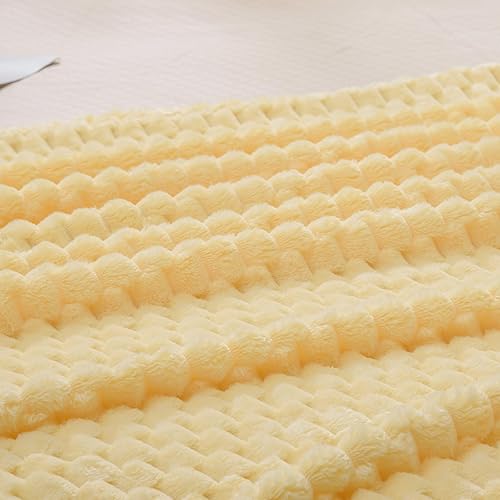 Vista 40 de Vessia Manta de franela de forro polar, 300GSM, acogedora manta a rayas verde salvia para sofá, cama y sofá, cálida y suave, acogedora manta