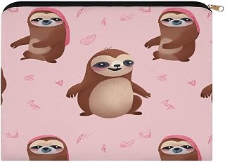 Sloth-pink Makeup Bag Travel Cosmetic Bag | Toiletry Bag for Women, Portable Makeup Pouch Zipper Pouch for Toiletries Brushes Travel Gym Daily Use Travel Essentials
