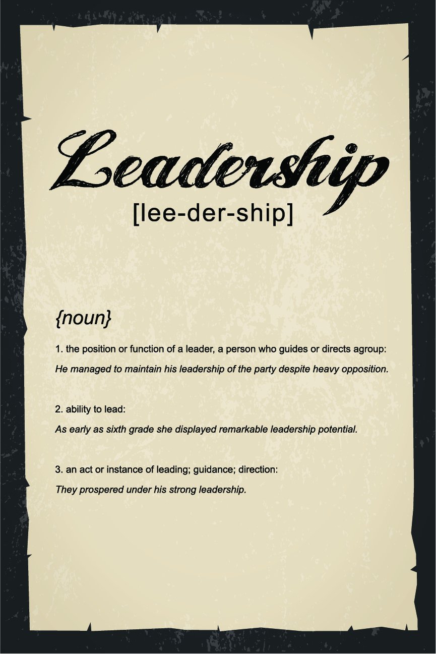 JSC515 Definition Of Leadership Dictionary Style Poster Script Writing