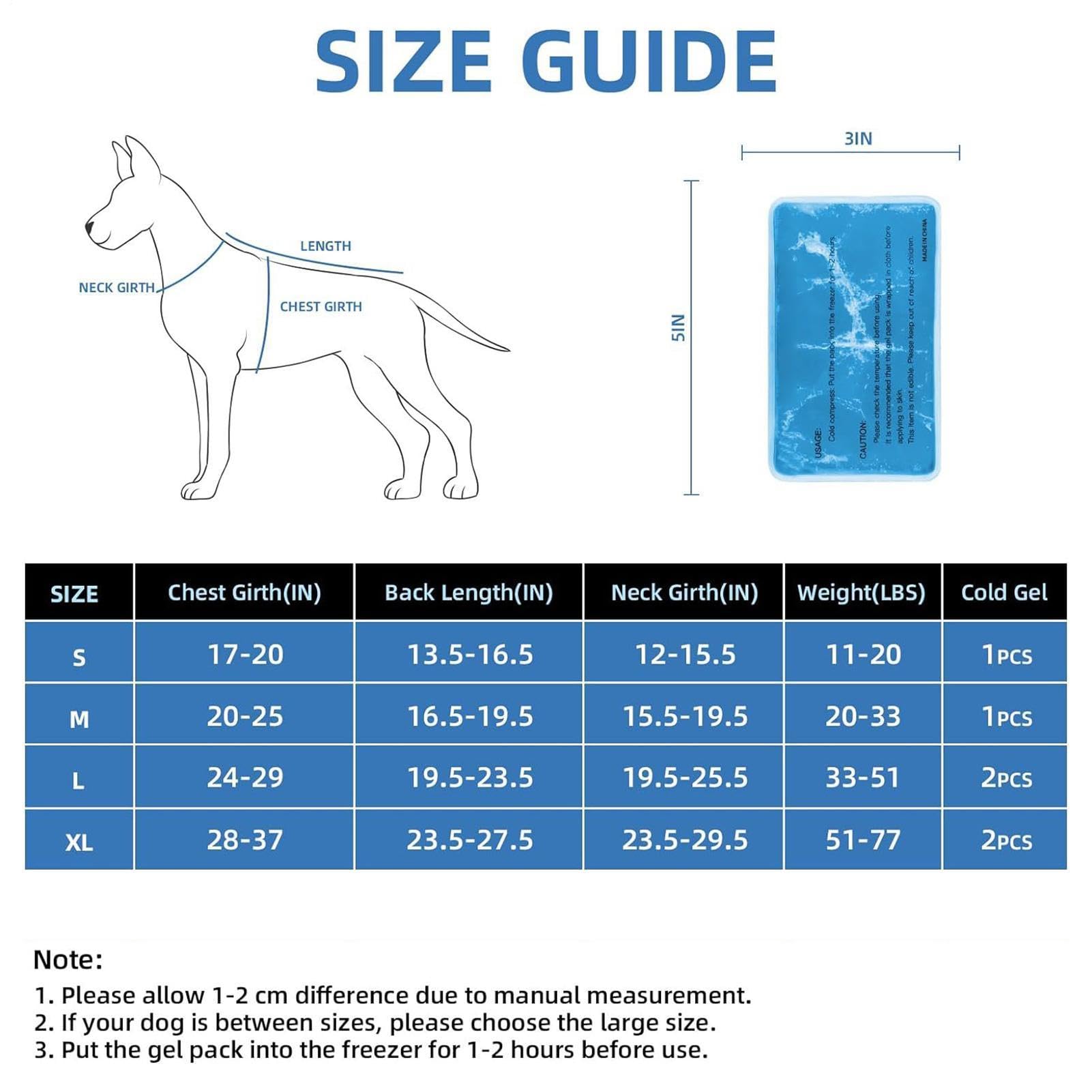 Gilet Rafraîchissant pour Chien Réglable Réfléchissant Respirant