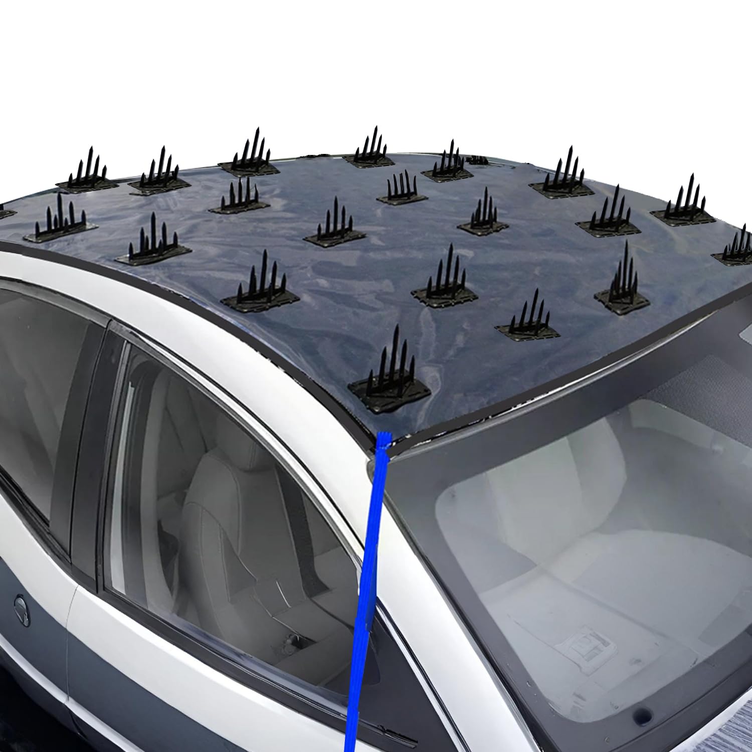 FABTEC Car Protection Cover from Dogs, Pets and Animal Dustproof Car Body Cover Dog Protection Car Cover for Car Roof with Spikes Compatible with All Cars Universal Size 1Pc-image-13