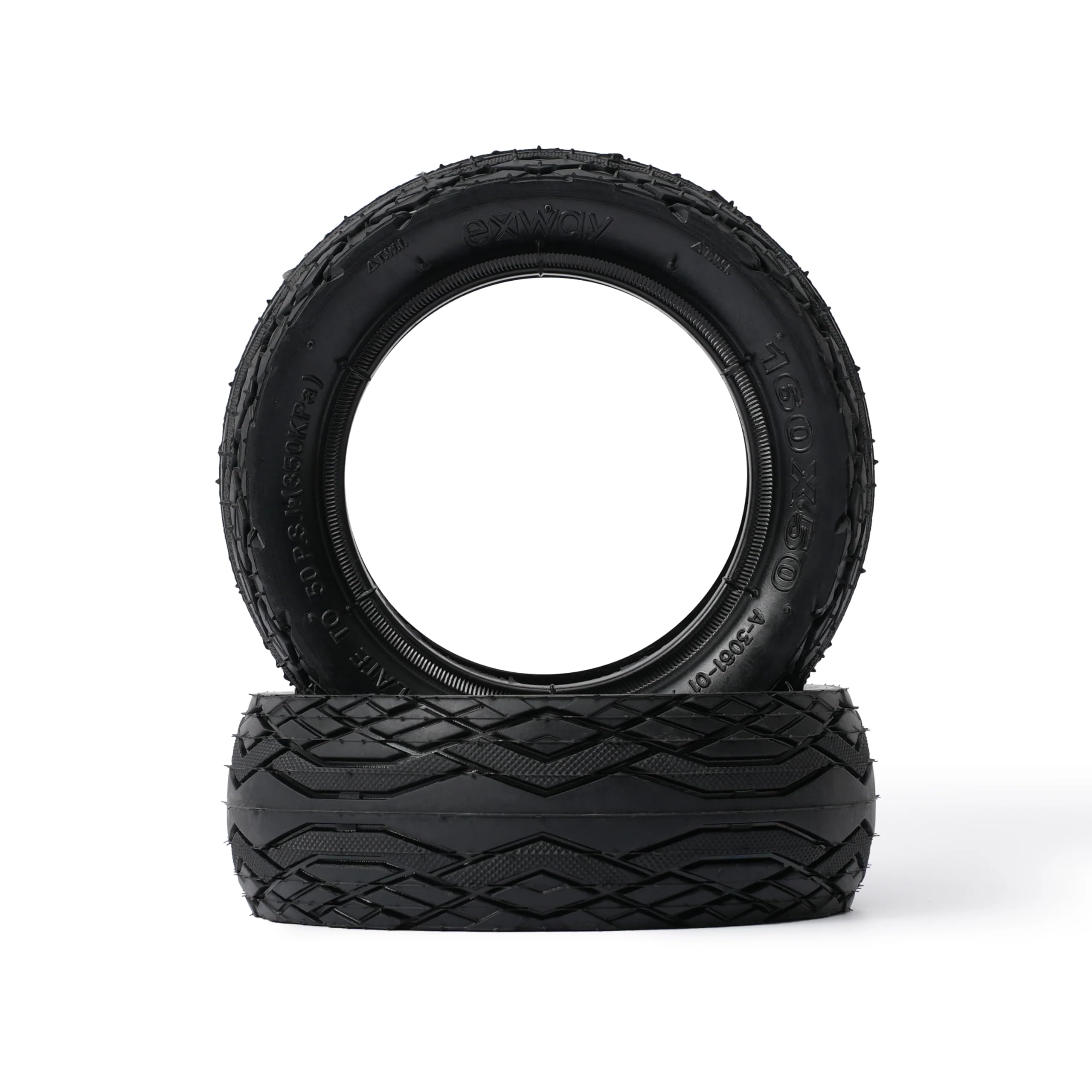 Exway All Terrain Tires, 160mm~175mm, 165mm Professional Hot Melt Track Tire for Exway Atlas/Atlas Pro series Electric Skateboard (160mm)