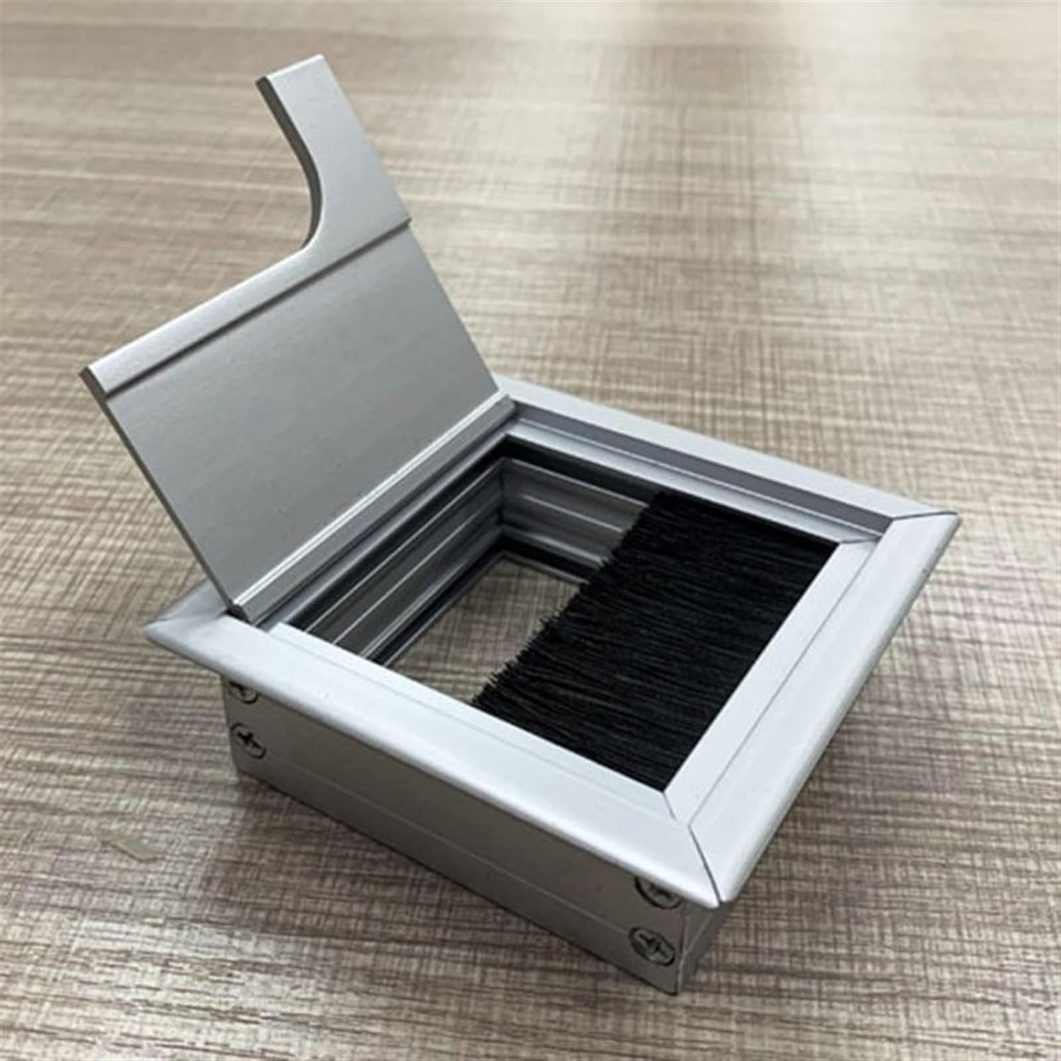 Przelotka Na Biurko, Osłona Otworu Wtyczkę Biurka, Aluminiowy Kwadratowy Stół Prostokątna Kablowa Sprzęt Biurowy W Wielu Rozmiarach(100x300mm)