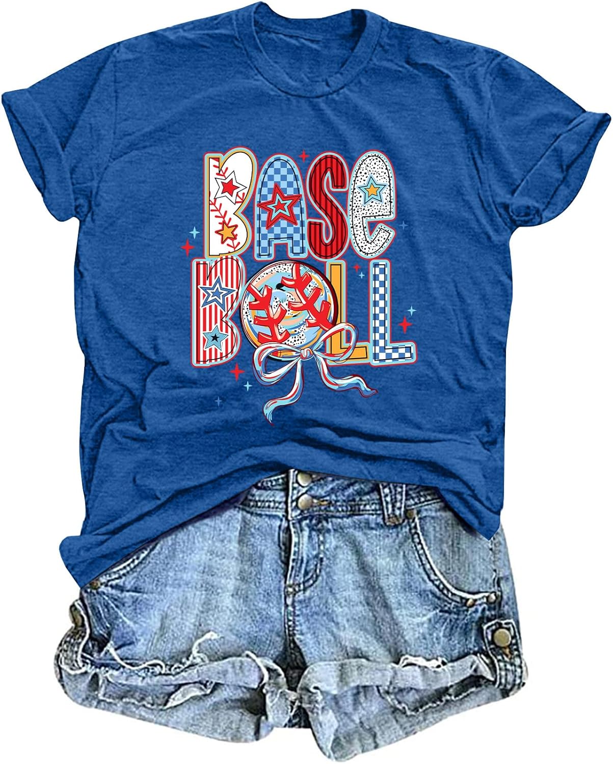 Baseball Mom Shirt for Women: Funny Baseball Tee Shirt Baseball Mama Short Sleeve Casual Tee Tops - Image 6