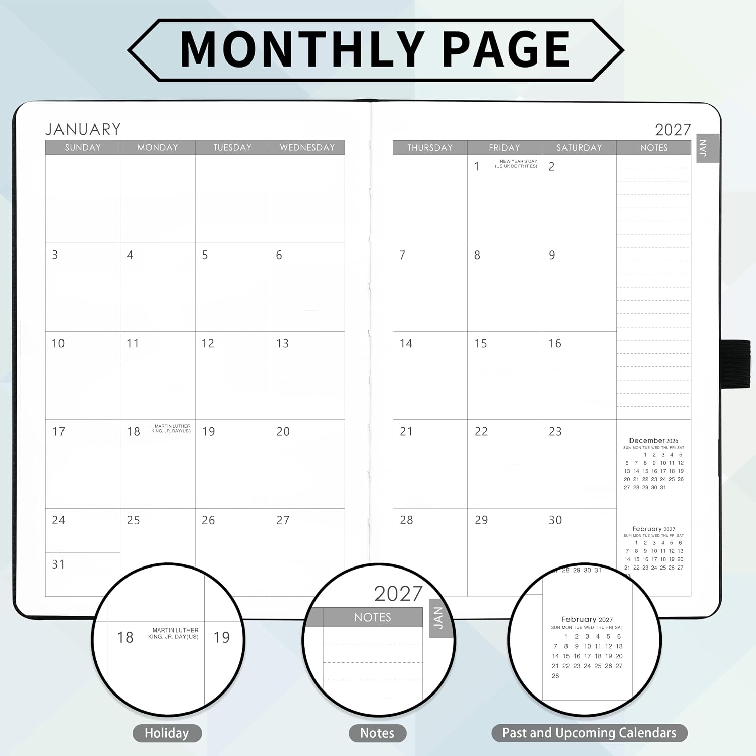 2027 Planner - Agenda Planner 2027 Weekly Monthly Planner image 4