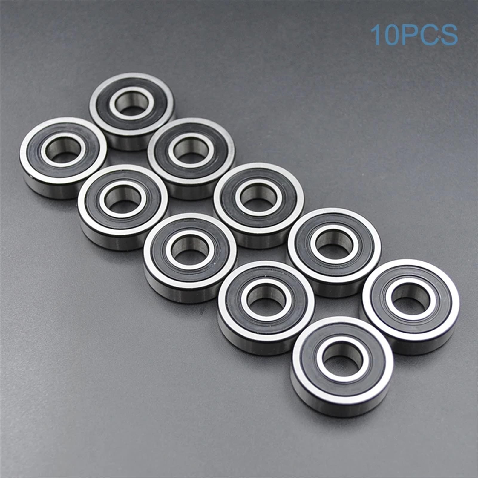 10 uds/100 Uds 608 2RS rodamientos diámetro 5mm 6mm 7mm 8mm 9mm patines rodamiento de rueda de monopatín(608 2RS Premium,100PCS)