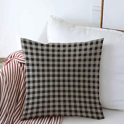 Decorative Throw Pillow Cover Check Pattern Beautiful Beauty Fashion Provence Textures Seamless Cloth Element Small French Style Pillow Cover Linen