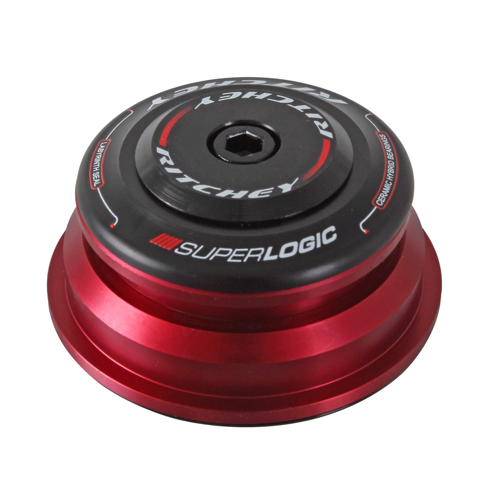 Ritchey Headset Superlogic Press Fit Taper Black/Red ZS44/28.7-ZS55/40