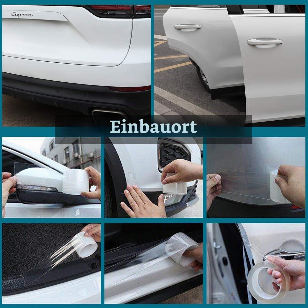 Auto Einstiegsleisten Aufkleber Universal, 7cmx10m Transparent Auto Schutzfolie Auto Einstiegsleisten Schutz Lackschutzfolie für Autotürschutz/Einstiegsleistenschutz/Auto Stoßstangenschutz