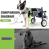Vista 2 de Lightweight and Adjustable Dog Wheelchair for Back Legs, Dog Carts with Wheels for Disabled Dogs, Thick Harness Support Mobility Cart for Pets