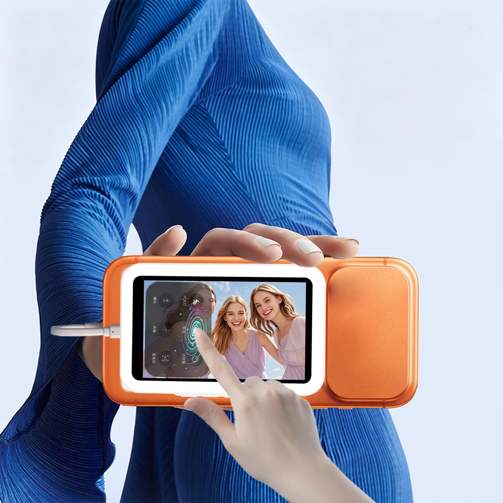 Generic Ekran selfie ze światłem | Generic Ekran do selfie ze światłem złożonym o długości 160 mm 11 cm materiał plastikowy numer modelu RK-14M do smartfonów