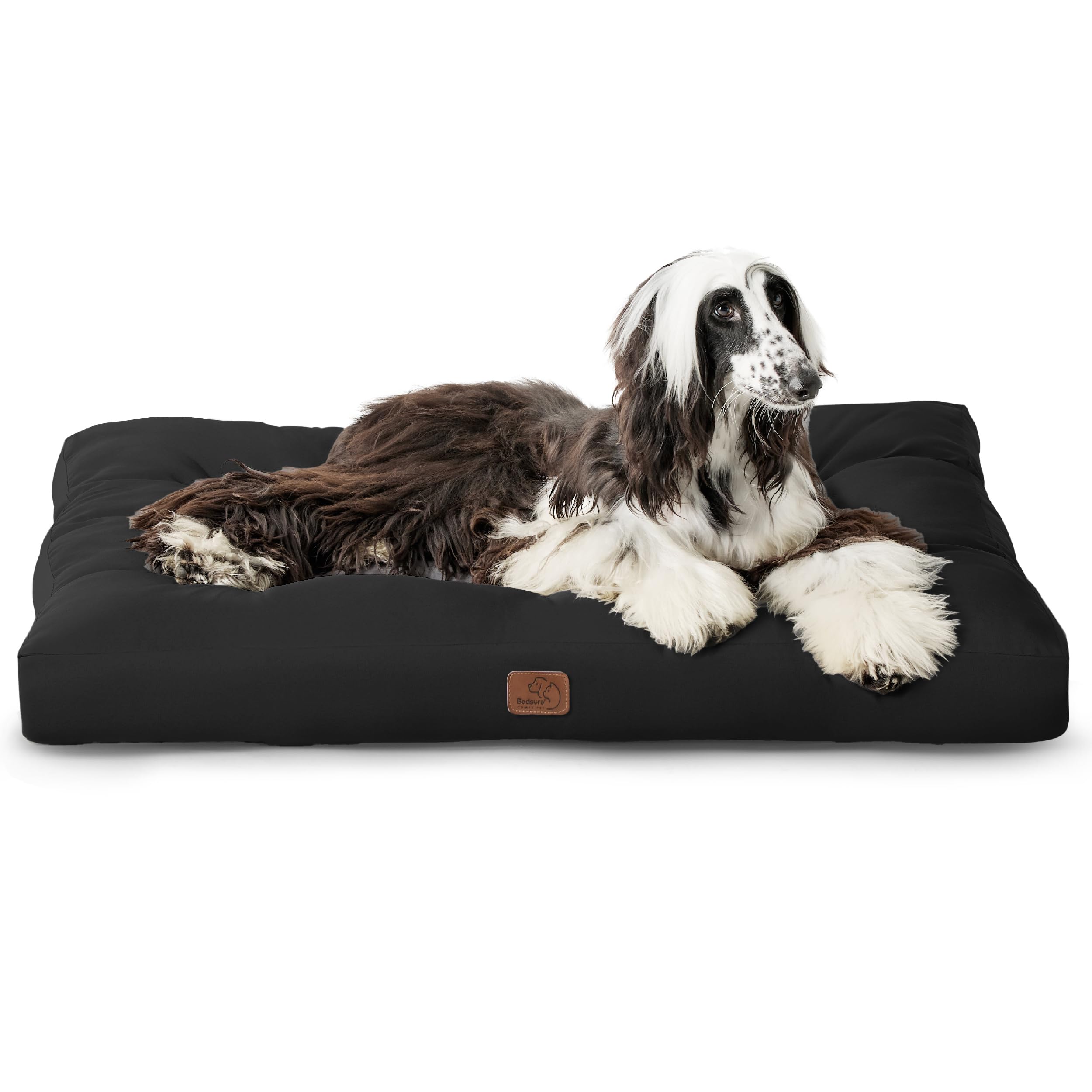 Bedsure Washable Dog Bed Large XXL - 120x90x10cm Extra Large Dog Bed Mattress with Oxford Fabric, Water Resistant Dog Pillow Bed for Crate, Flat Dog Cushion Beds, Black — image 1