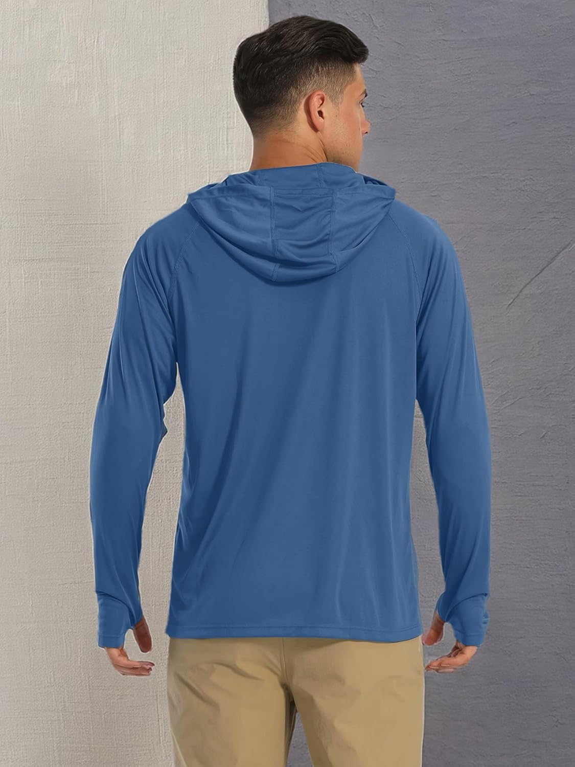 MAGCOMSEN Men's Hooded UPF 50+ Sun Protection T Shirts Long Sleeve Athletic Fishing Shirts Rash Guards - Image 7
