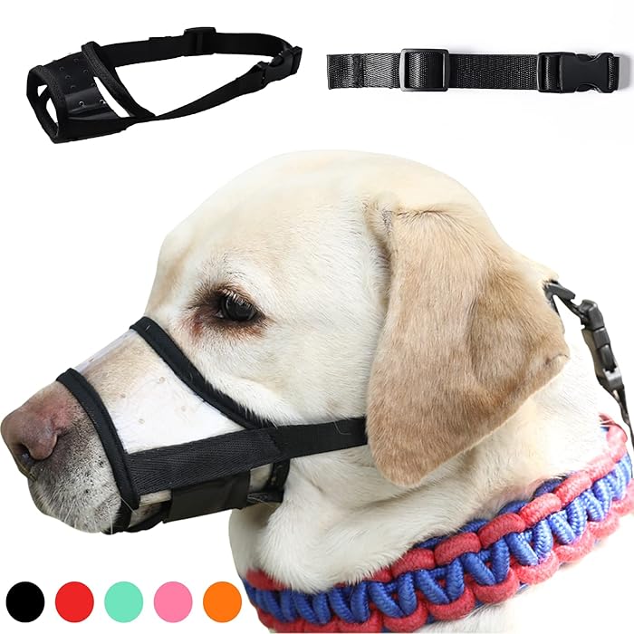 Buy Dog Muzzle,A Dog Muzzle and 1 Adjustable Fixed Rope(Connecting The