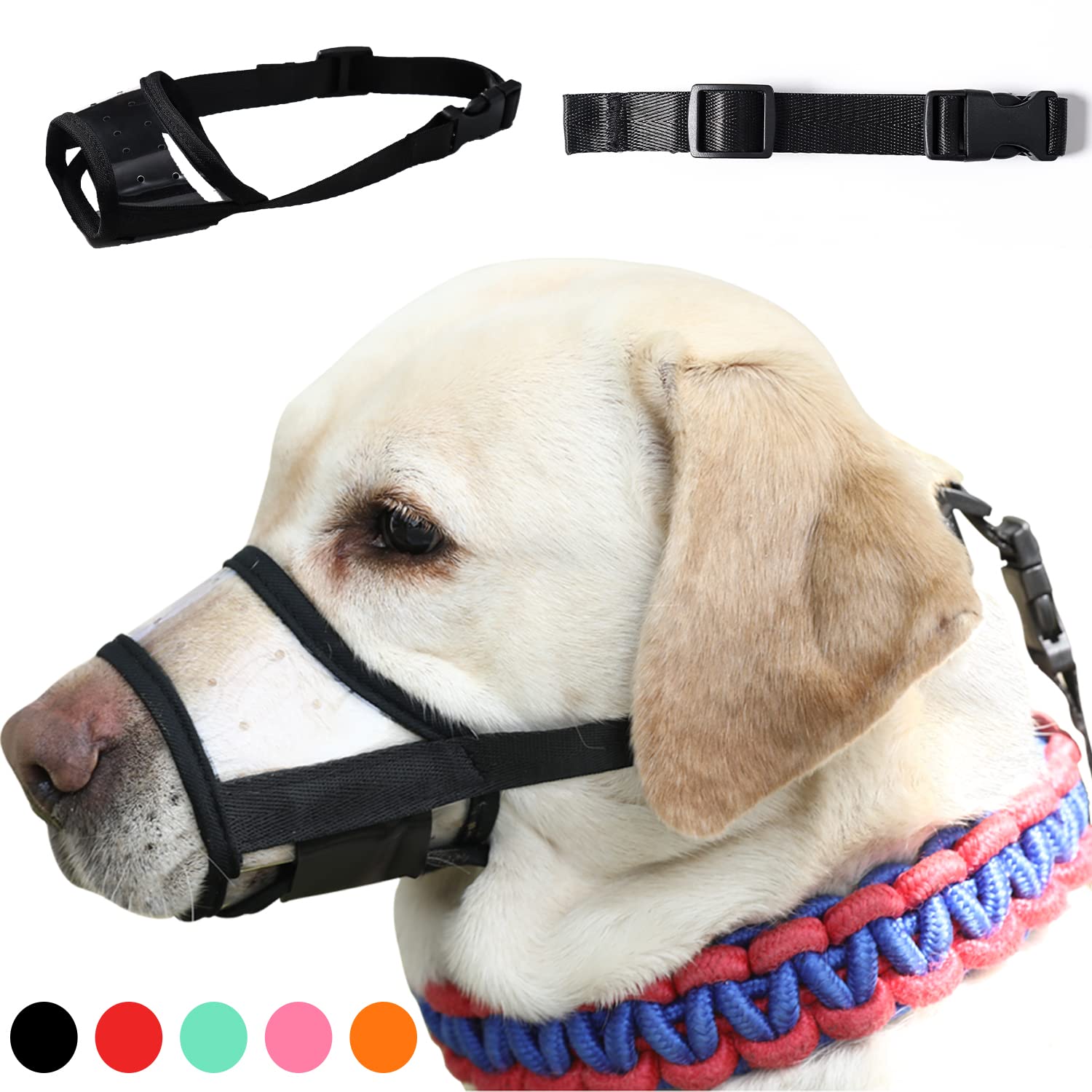 Buy Dog Muzzle,A Dog Muzzle and 1 Adjustable Fixed Rope(Connecting The