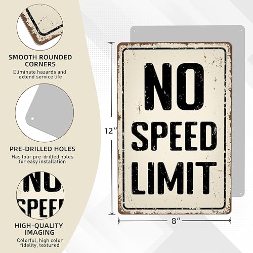 Miniatura 3 de Letrero de hojalata para decoración de coche 12 x 8 pulgadas