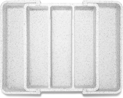 Miniatura 8 de Organizador de Cubiertos Expandible Extra Grande, Organizador de Cubiertos y Vajilla sin BPA Apto para Alimentos, Organizador de Cajón de Utensilios