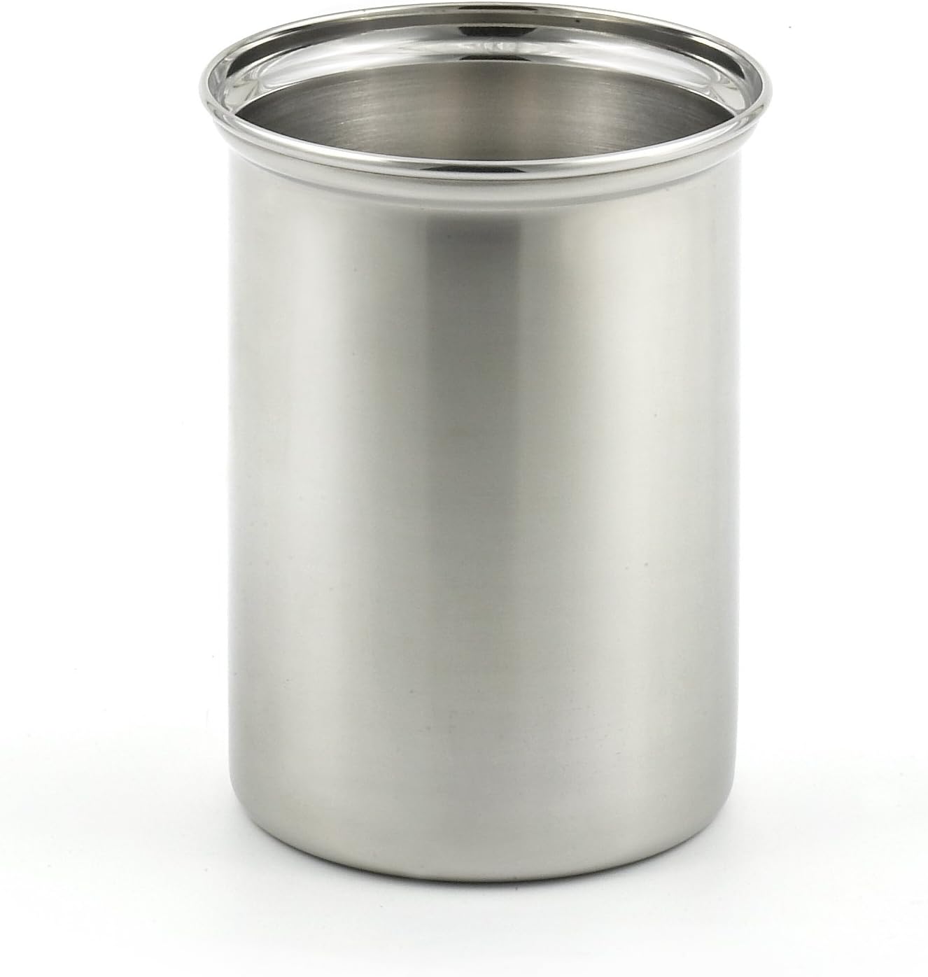 75334 Brilliant Stainless Steel Utensil Holder / Kitchen Crock - Irregular with Minor Costmetic Interior Dents/Scatches