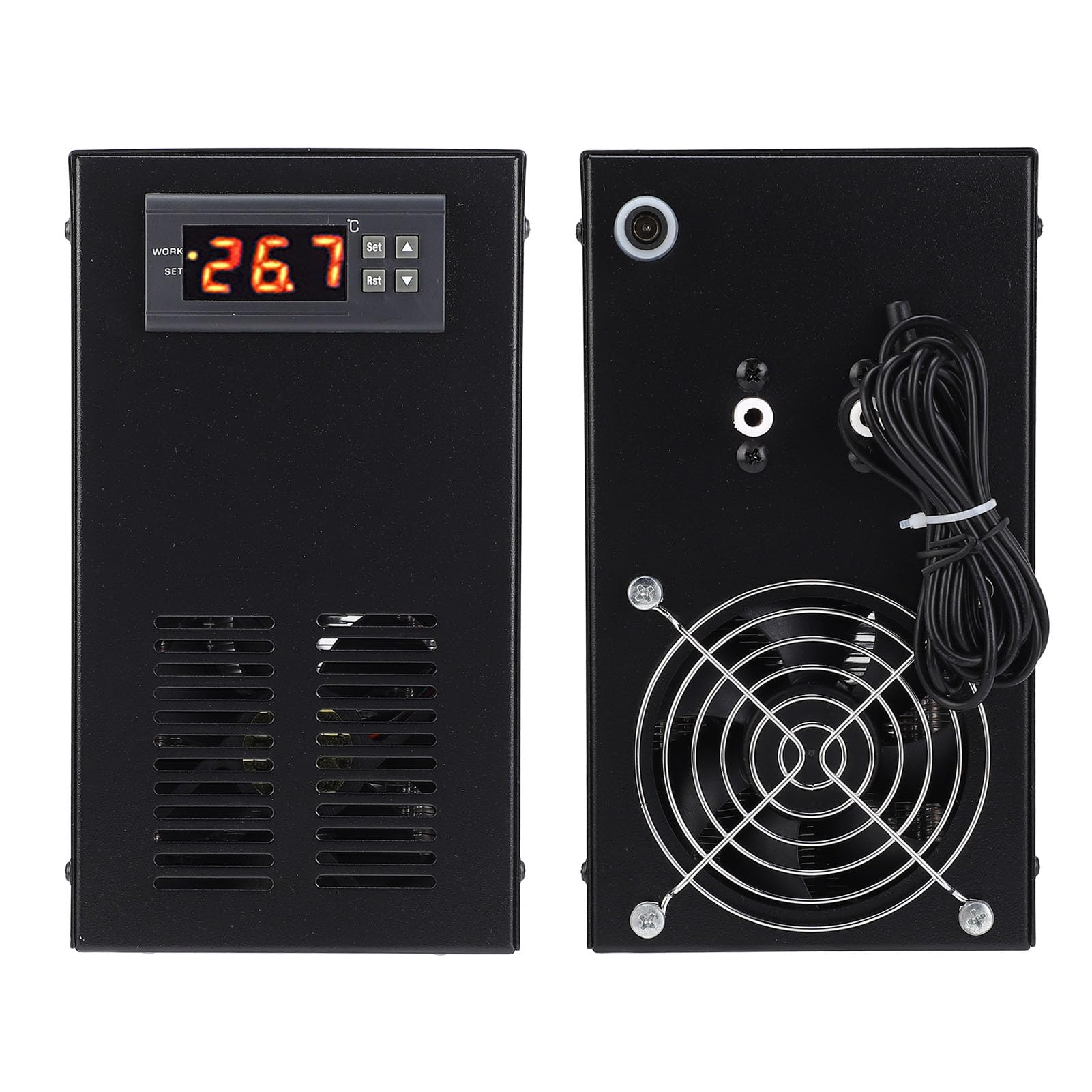 Aquarium Chiller, Digitales Display 20L Temperaturvereinbarung Wasserkühler Ruhiger Verschleiß Gegen (EU-Stecker)