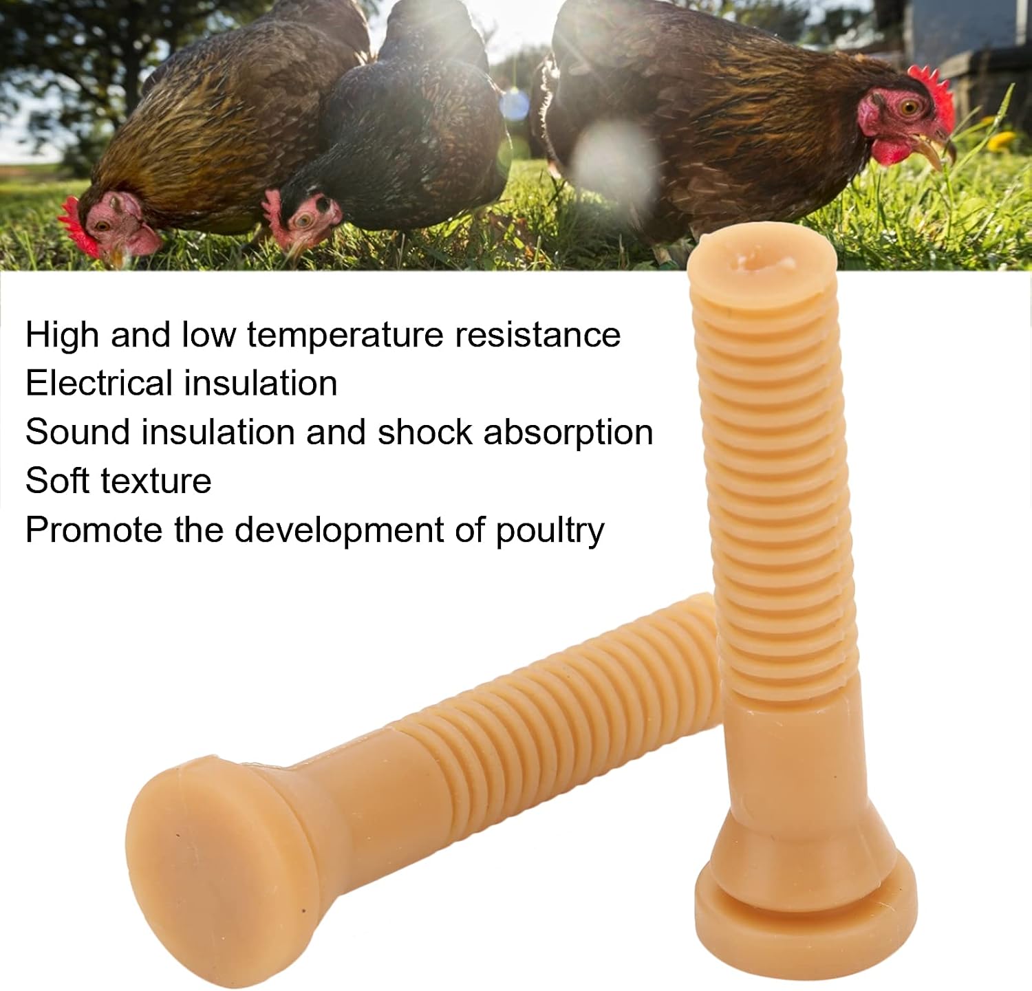 Pssopp 50pcs Poultry Plucking Finger Rubber Chicken Plucker Picker Removal Plucking Machine Accessories Poultry Hair Removal Stick for Ducks Chicken Quail(Yellow)