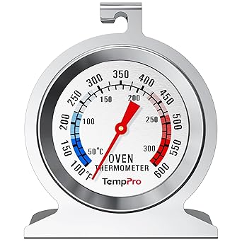 TempPro Oven Thermometer for Gas Oven, 50-300°C/100-600°F Smoker Temperature Gauge