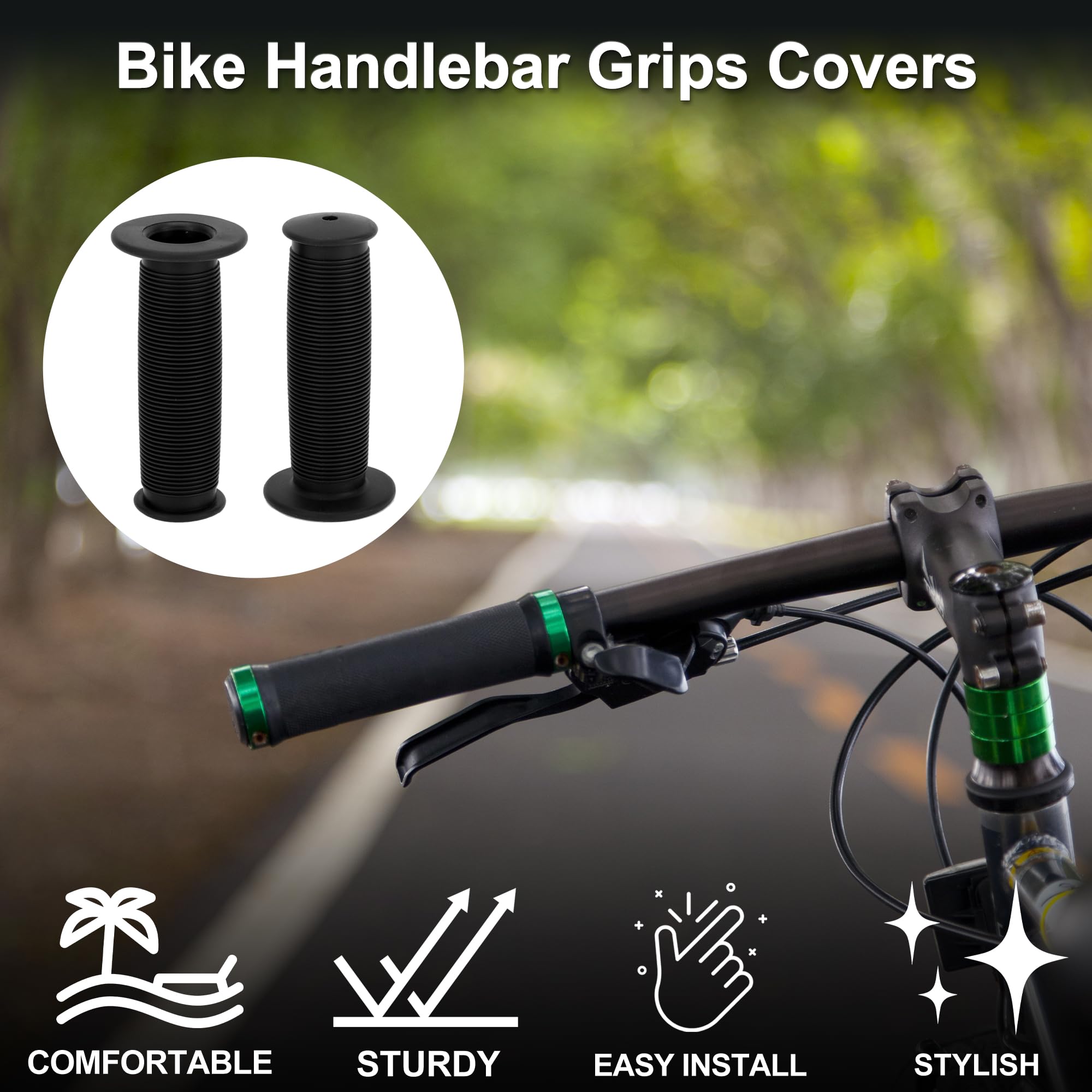 TUCKBOLD Bike Handlebar Grips Covers 100mm Long Lightweight - Image 2