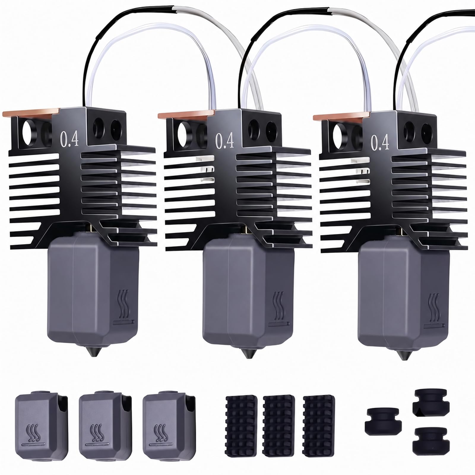 3PCS 0.4mm Hotend for Snapmaker U1, Ceramic Fast-Heating Extruder Print Head with Hardened Steel Nozzle, Includes Silicone Sock, Nozzle Brush & Anti-Leak Pad, Replacement U1 3D Printer Parts-picture-16