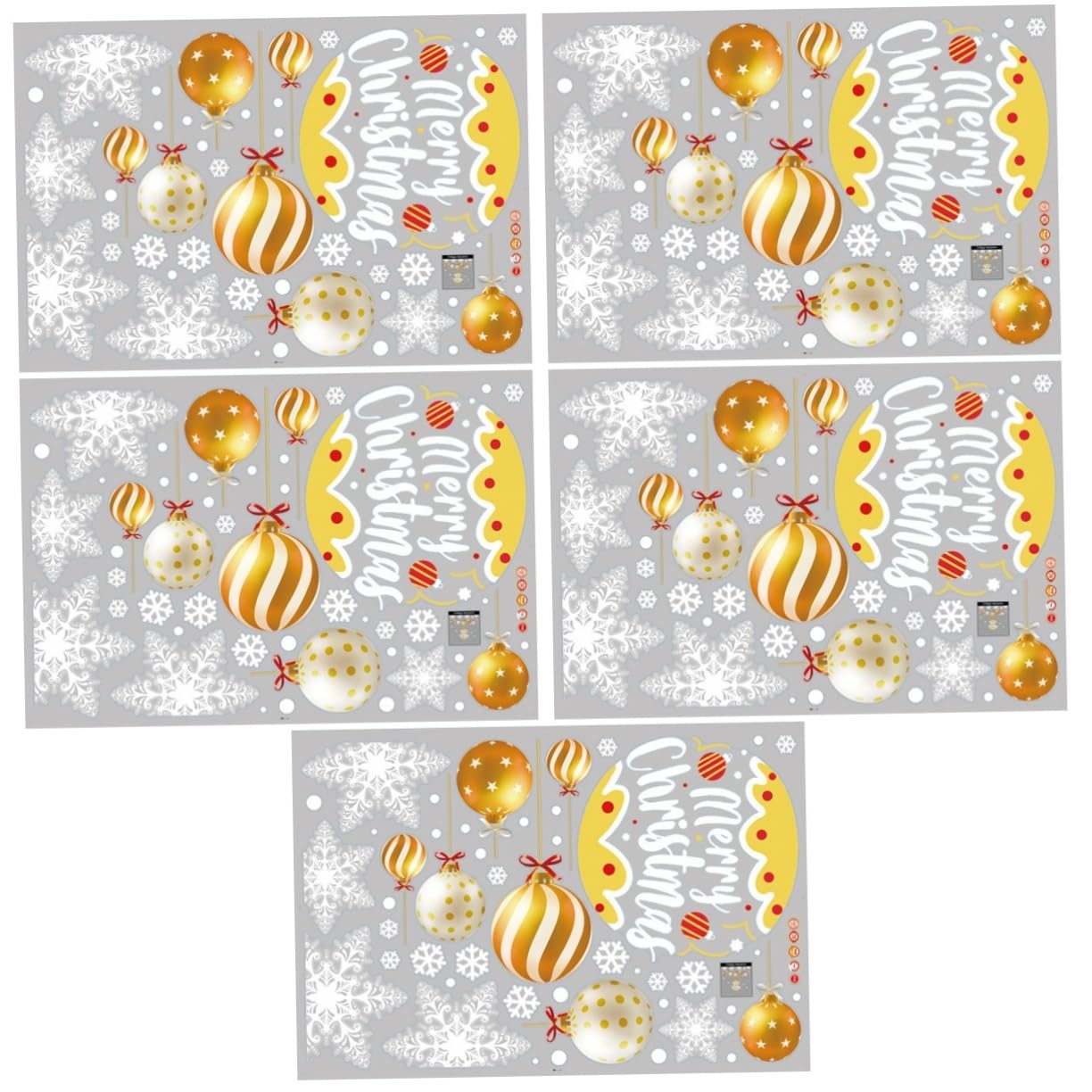 TOPBATHY 5 Fogli Adesivi statici natalizi decalcomanie per finestre con fiocchi di neve buccia di fiocco di neve e adesivo adesivo adesivi da parete natalizi decorazioni natalizie vetrine