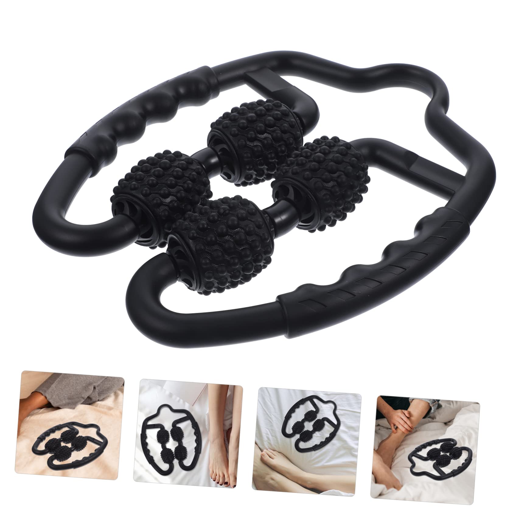Rullo Massaggiante Manico Comfort per Rilassamento Muscolare in Pp+eva Strumento per Massaggio Muscolare e Fitness per Donna e Famiglia per Gambe e Braccia