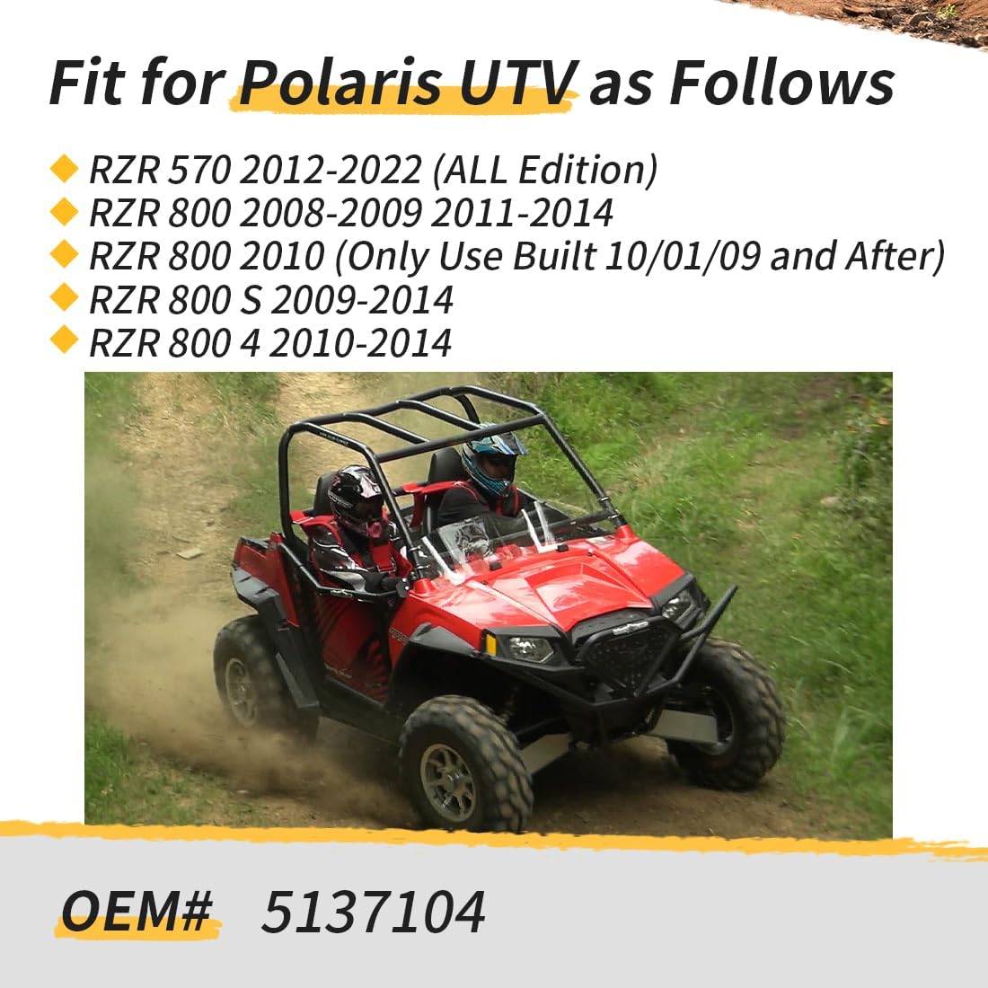 Rotule de suspension triangle Kit de silentblocs de pivot pour bras A supérieurs avant pour Polaris RZR 570 2012-2022 RZR 800 2008-2014 (RZR 800 2010 uniquement ceux construits à partir du 10/01/09)