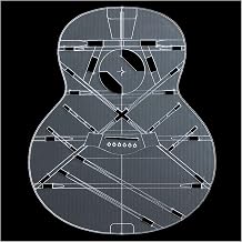 TSTS Fork Guitar Acrylic Template Guitar Tool for Making Mold Shape Sound Hole Sound Beam Location Map Model