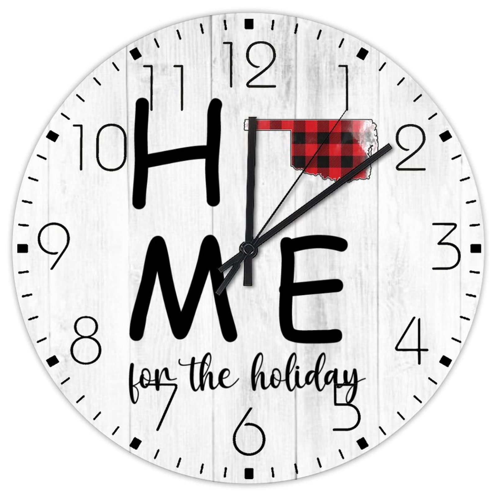 Horloge murale en bois de 38 cm ideale au dessus de la cheminee de vacances