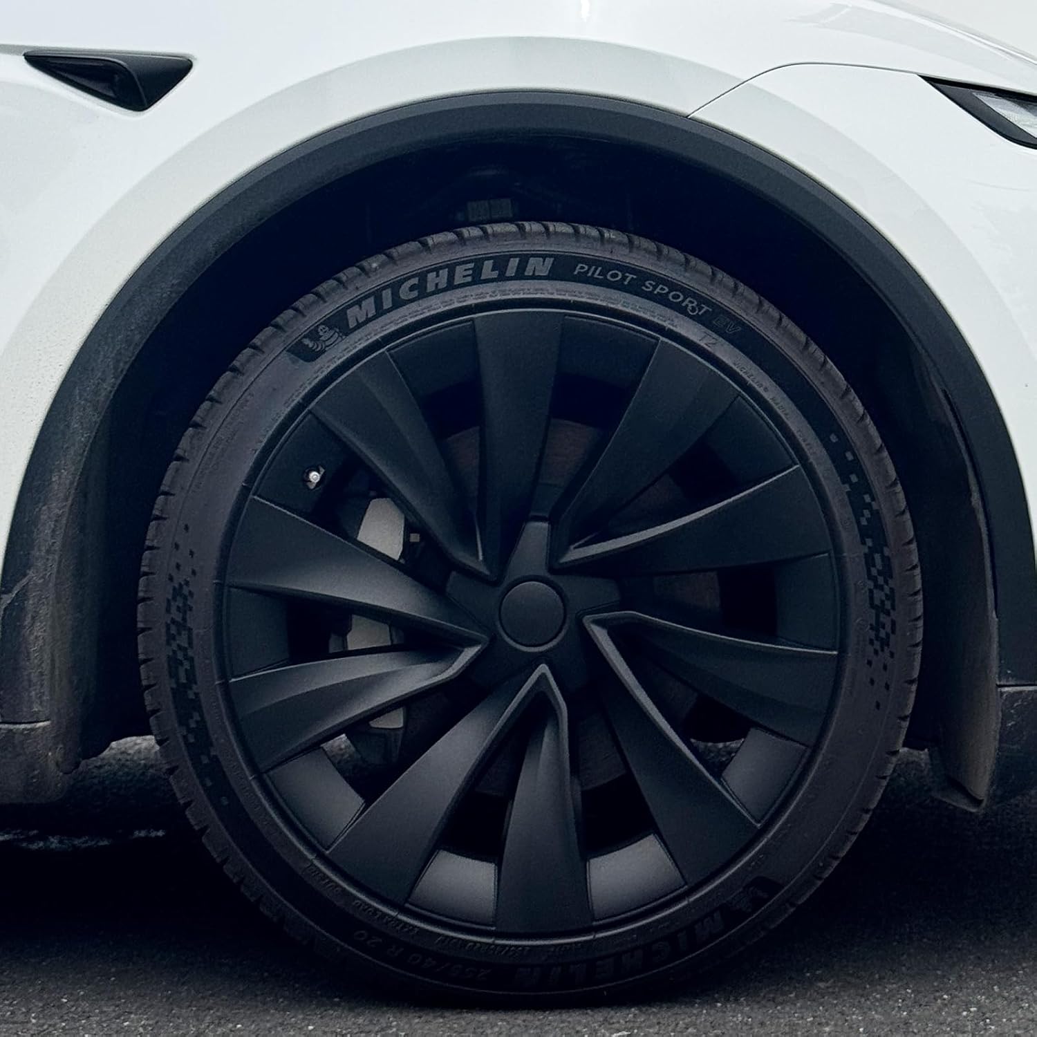 2025 Tesla Model Y Juniper Wheel Covers 20 Inch 2025 Tesla Model y Wheel Cover Model y hubcaps Easy Snap-On Installation (Matte Black) 20 Inch-Model Y 2025