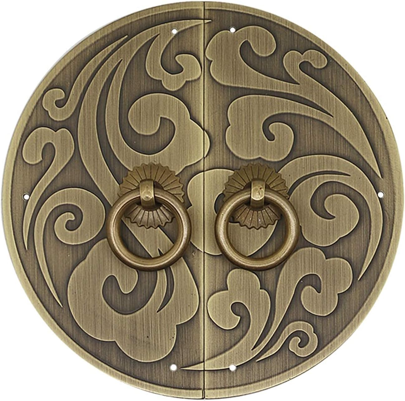 Deluxe Wall Decor Renovator's Supply Round Door Knocker Ring Cabinet Handles Knocker Knobs Metal Dresser Bronze Gate Handles Add for Indoor and Outdoor Entryway Furniture Craft Home Decor Ac (2