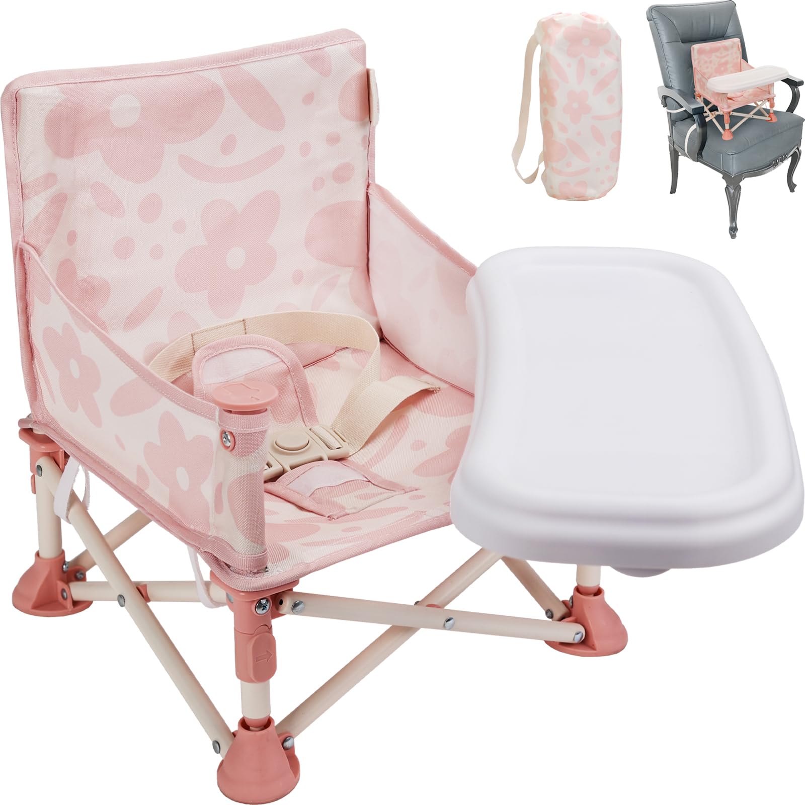 Tiny Marvels Baby Chair, Portable High Chair for Travel & Beach, Ages 6M-3Y