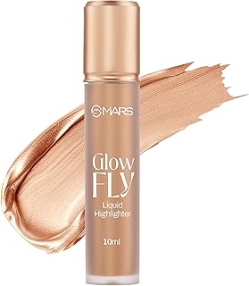 MARS Glow Fly Liquid Highlighter (10 ml) (02-WINGED CHAMPAGNE) | Enriched With Sunflower Seed Oil | Radiant Glow | No Chun...