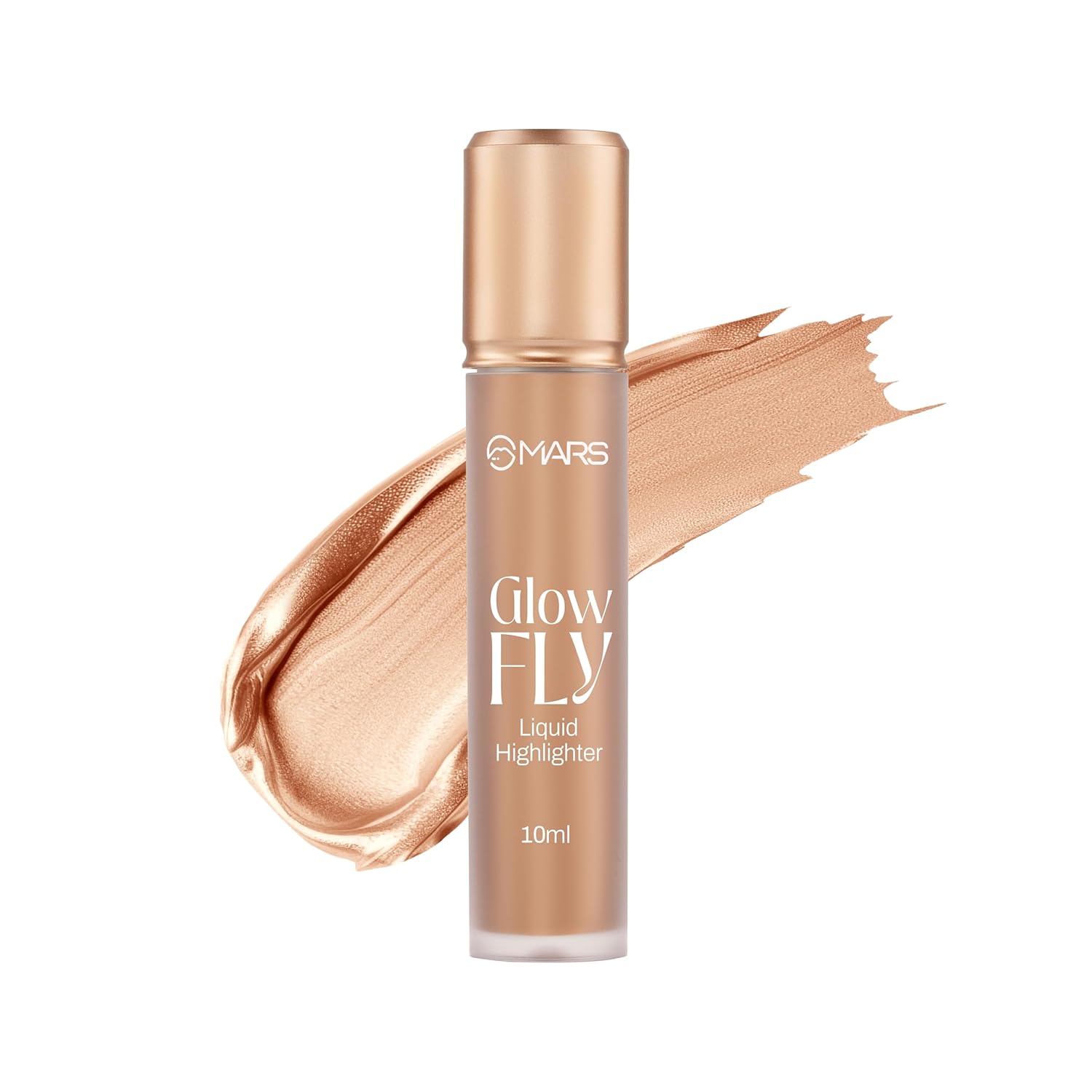 MARS Glow Fly Liquid Highlighter (10 ml) (02-WINGED CHAMPAGNE) | Enriched With Sunflower Seed Oil | Radiant Glow | No Chun...